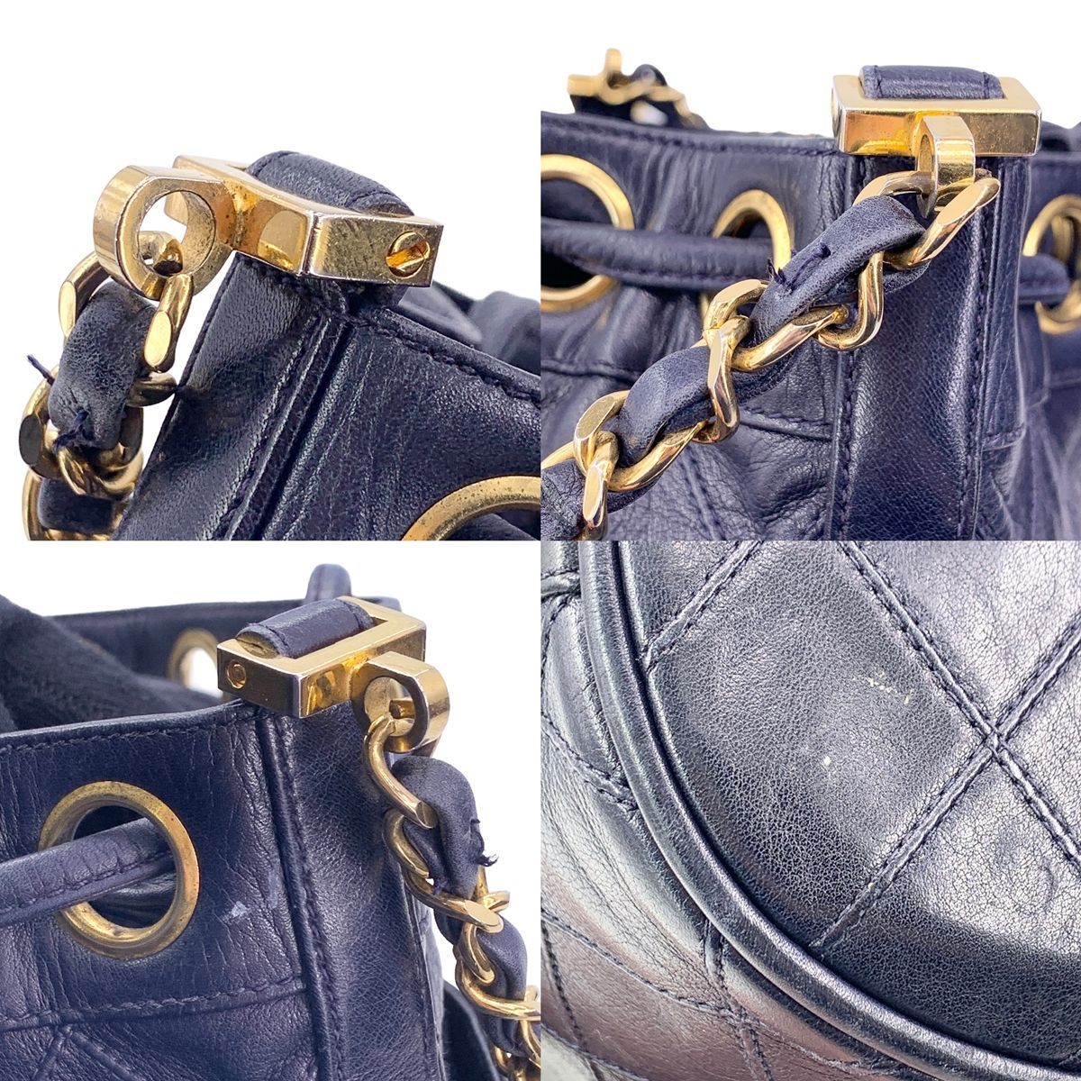 中古】 CHANEL シャネル チェーンショルダー ビコローレ ココマーク 