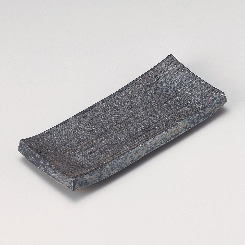 黒窯変櫛目長角皿（信楽焼） - メルカリ