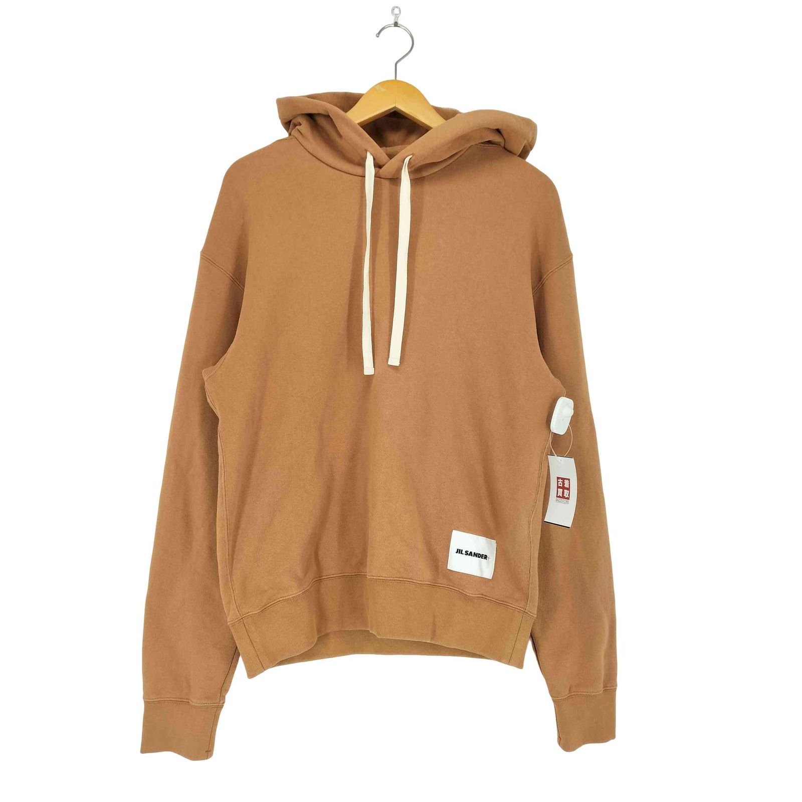 ジルサンダープラス JIL SANDER + 裾ロゴパッチプルオーバーパーカー 