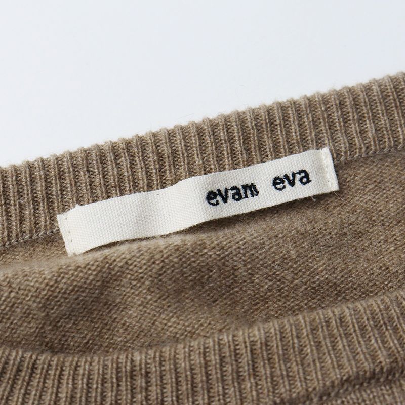 美品 2022AW エヴァムエヴァ evam eva カシミヤクルーネックプル