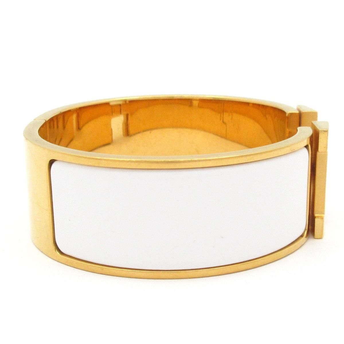 HERMES(エルメス) バングル クリック・クラックH ゴールド×白 エルメス 