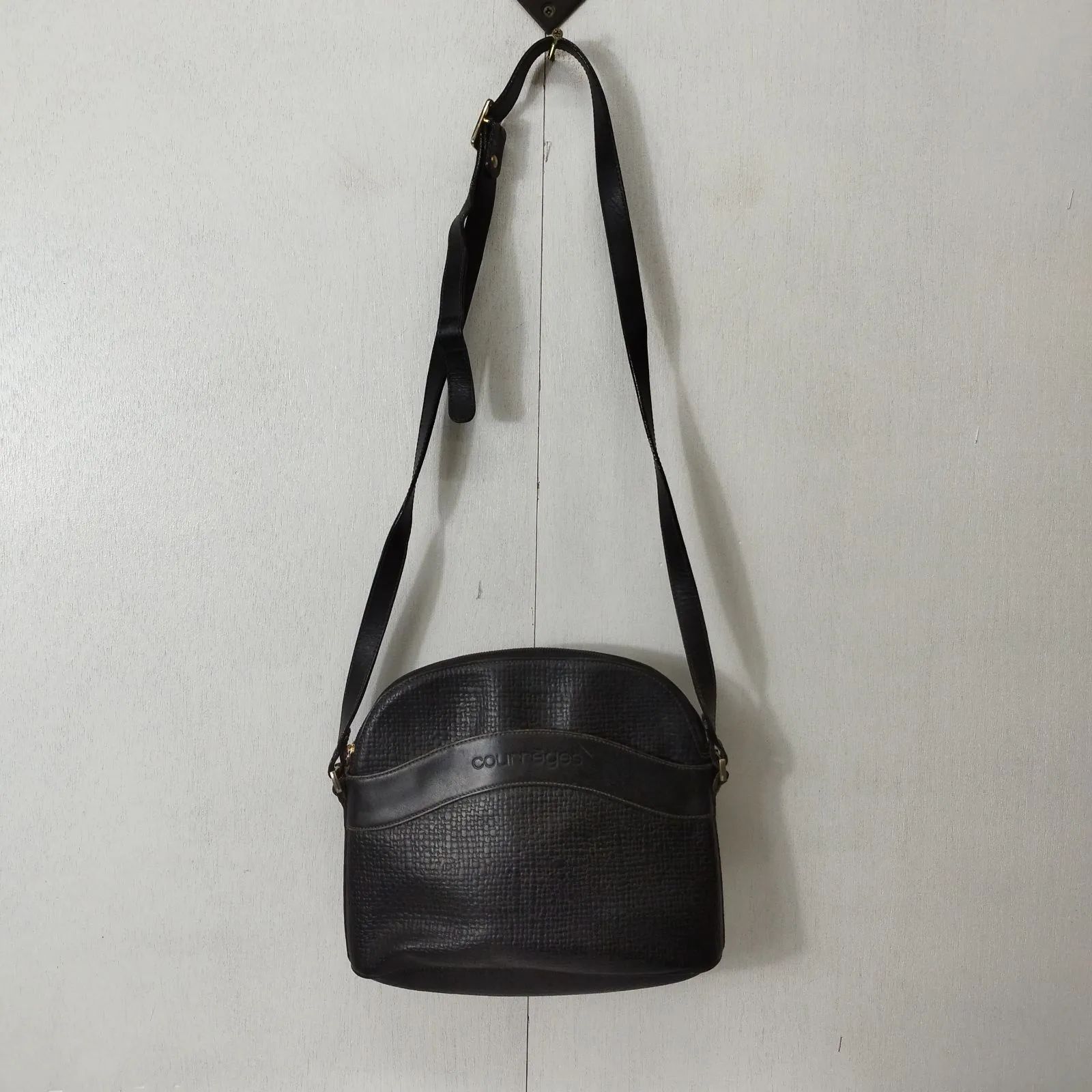 Courreges クレージュ ショルダーバッグ ヴィンテージ ブラック courreges クレージュ ショルダー バッグ 鞄 フランス製 vintage