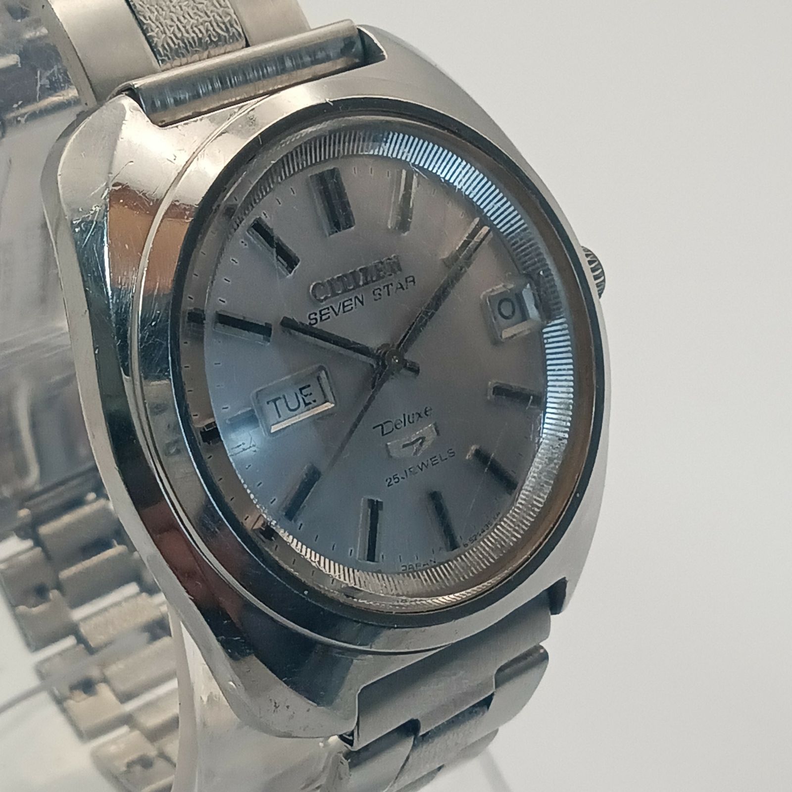 稼働 良品】0218-3 CITIZEN SEVEN STAR Deluxe シチズン セブンスター 