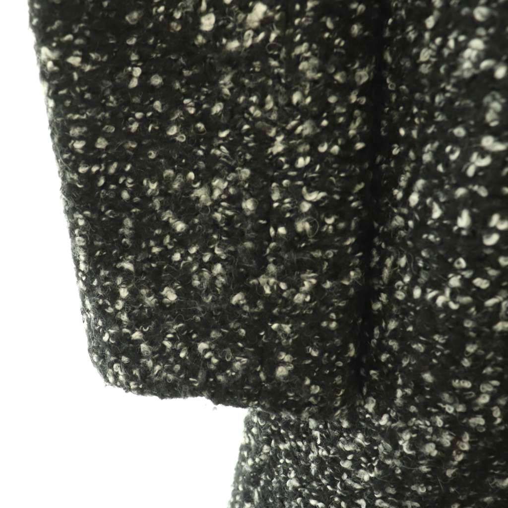 m*i様 ANAYI ブラック フード、ライナー付きミドル丈コート　36 アナイ ANAYI ダウンライナー付き フード コート ミドル丈 36 ブラック