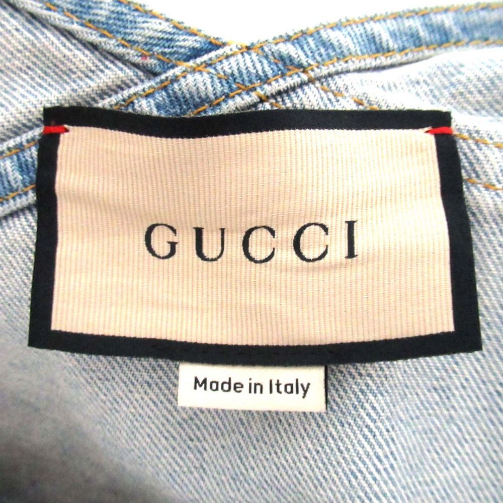 美品 23AW GUCCI グッチ FUORI プリント デニム サロペット