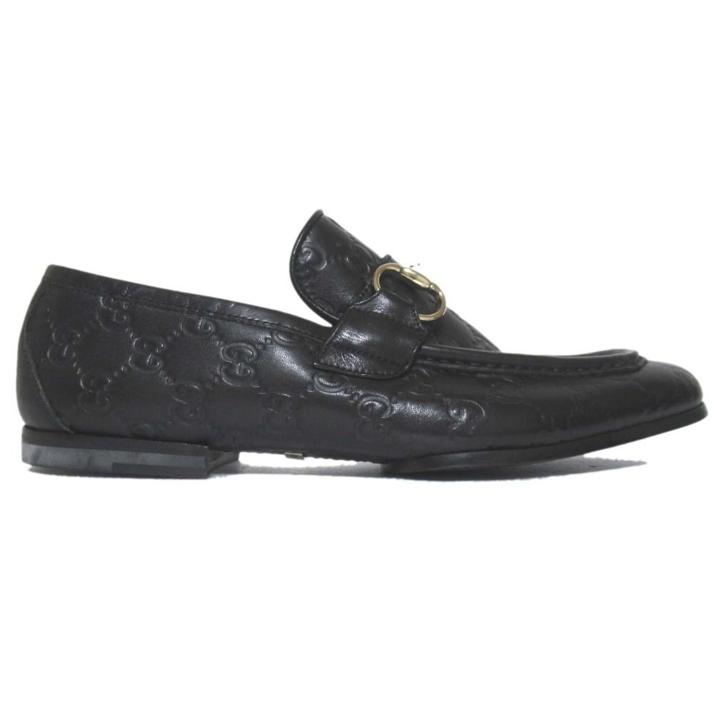 未使用 GUCCI グッチ GGシマ レザー ホースビット ローファー 14722