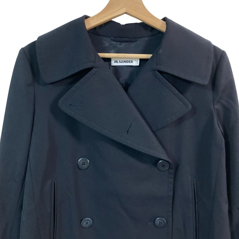 美品 JIL SANDER ジルサンダー ウールギャバジン トレンチコート