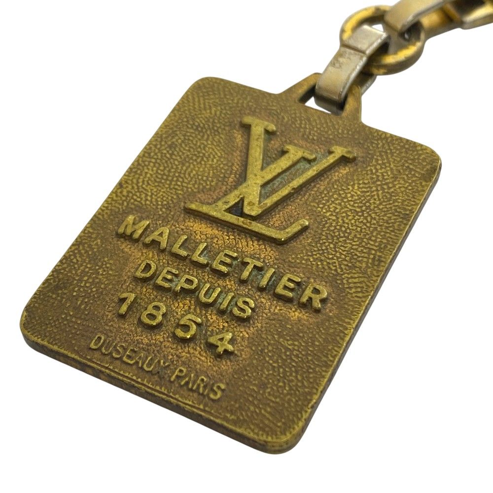 ルイ ヴィトン ヴィンテージ キーホルダー キーリング バッグチャーム チャーム MALLETIER DEPUIS 1854 ゴールド シルバー LOUIS VUITTON 上品 洗練 高級感 エレガント デイリー アクセント 存在感 人気 LOUIS VUITTON ルイヴィトン ビンテージ キーリング キーホルダー