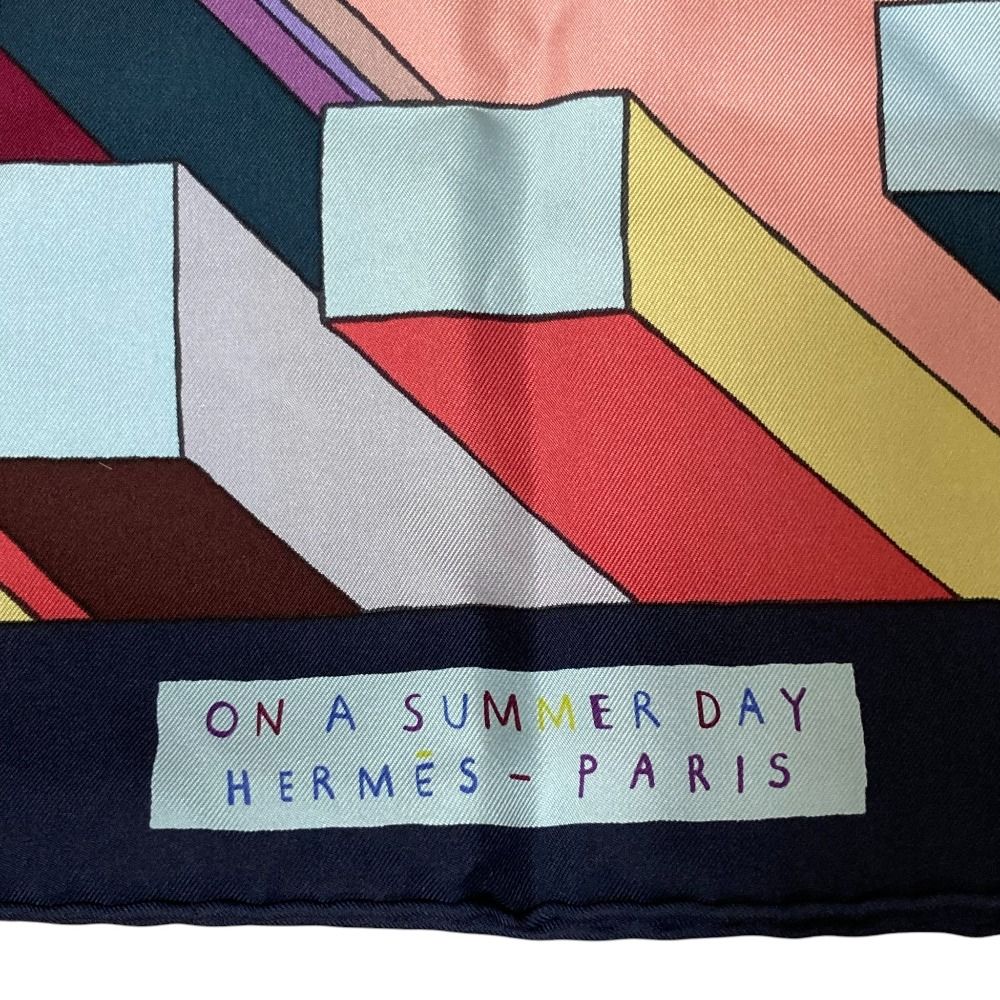 美品 HERMES エルメス ON A SUMMER DAY オンアサマーデイ カレ90