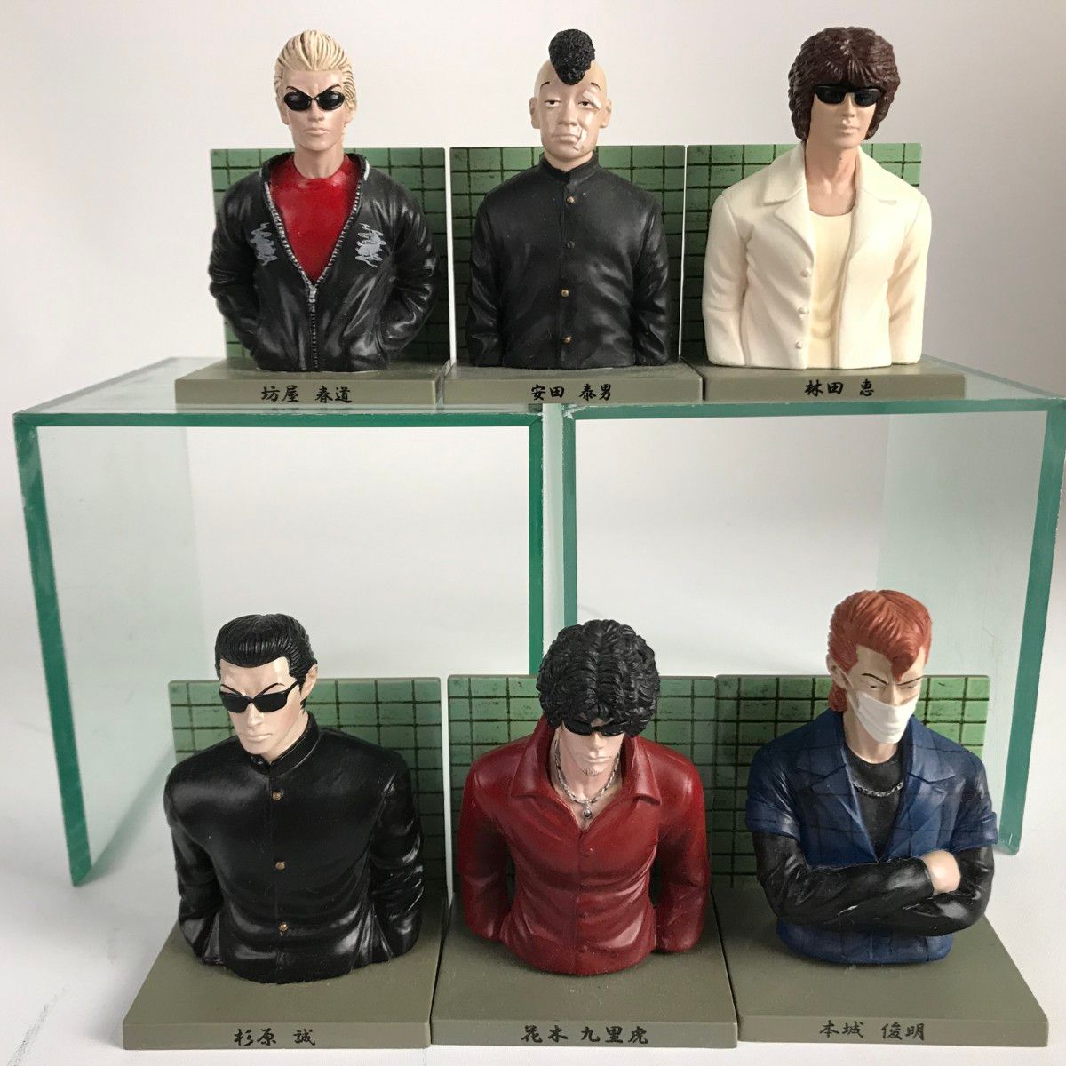 □□ クローズ×WORST 胸像フィギュアまとめ デ・ニーロ/九能龍信/坊屋