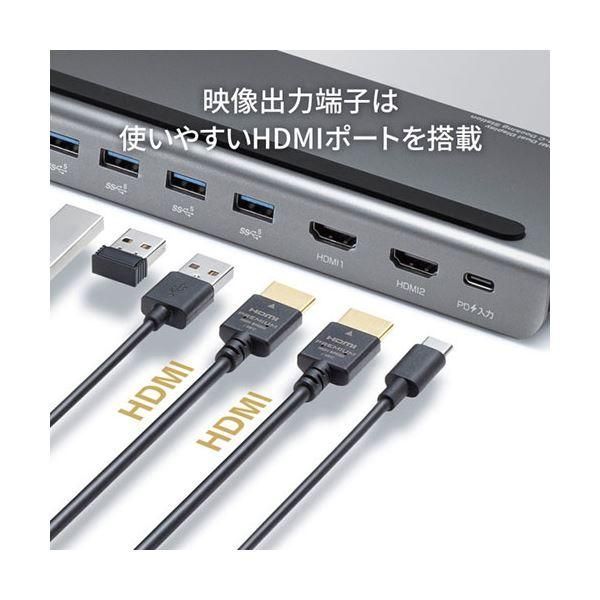 サンワサプライ サンワサプライ USB Type-Cドッキングステーション（4K