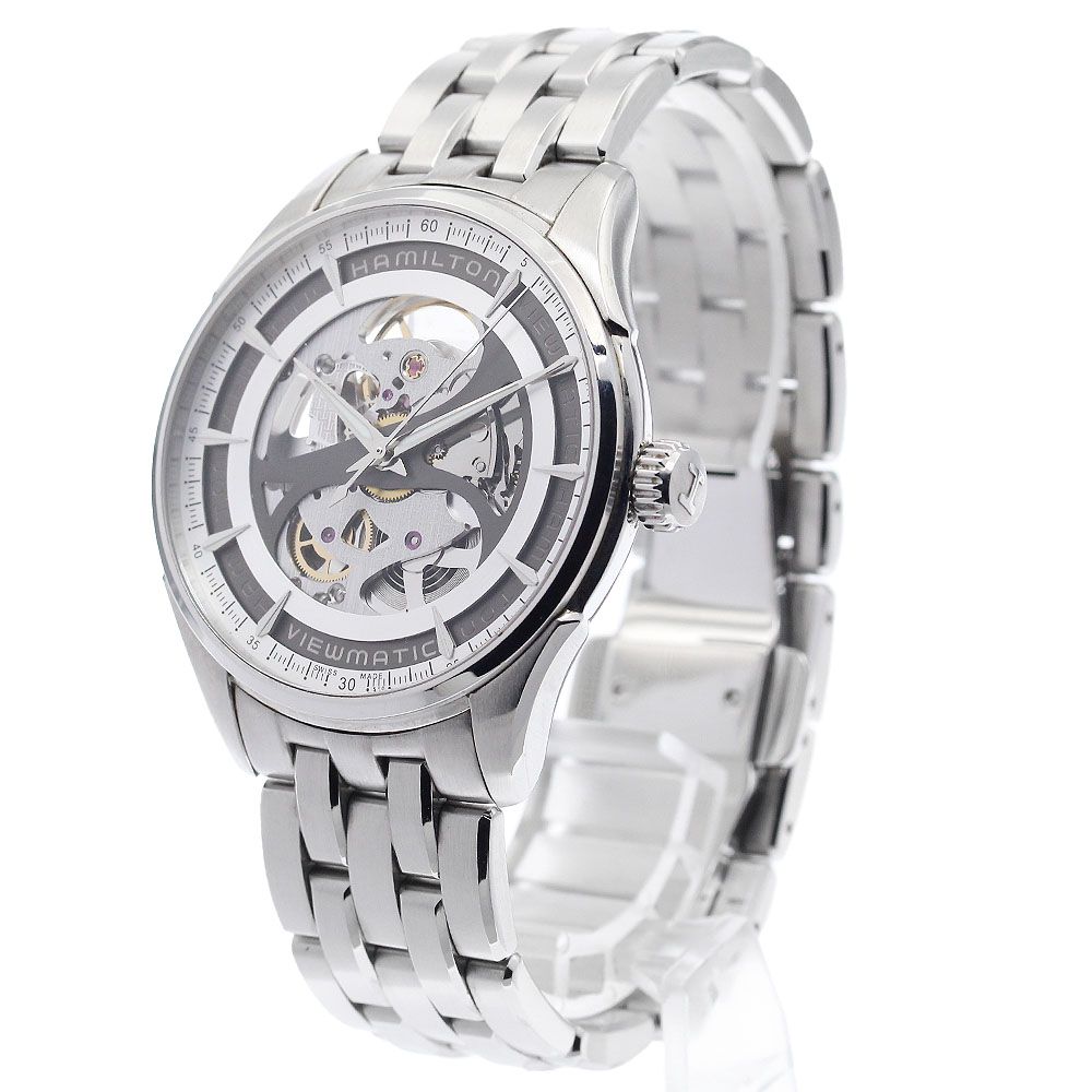  ハミルトン HAMILTON H42555151 ジャズマスター ビューマチック 自動巻き メンズ 保証書付き_943132 カジュアルジャケット 自動巻き時計 腕時計(アナログ)
