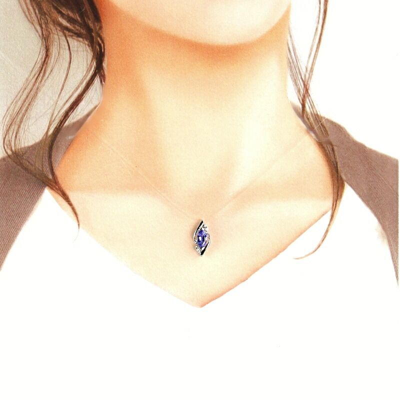 タンザナイト ペンダントトップ 0.90ct Pt950 ダイヤ 0.07ct