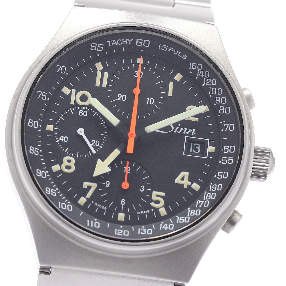 ジン Sinn 322 144 GMT クロノグラフ デイト 自動巻き メンズ _943081