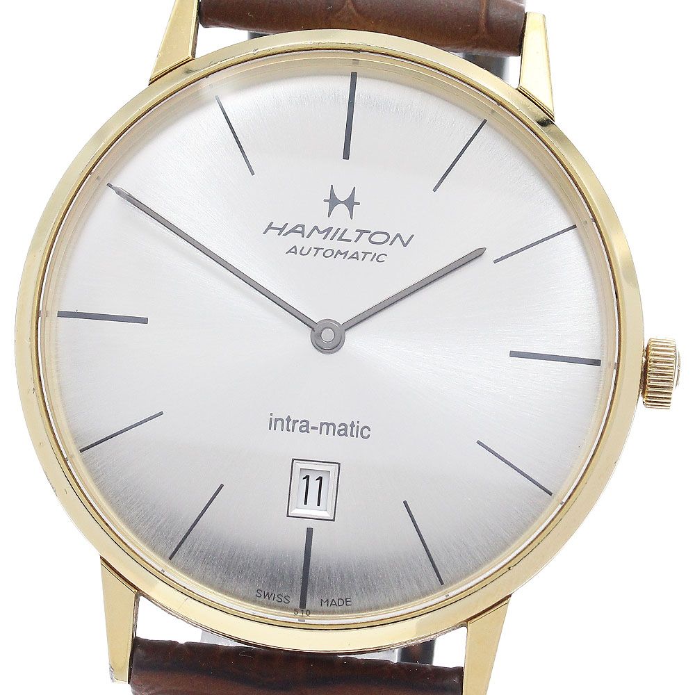 ハミルトン HAMILTON H387350 アメリカンクラシック イントラマティック デイト 自動巻き メンズ _943255
