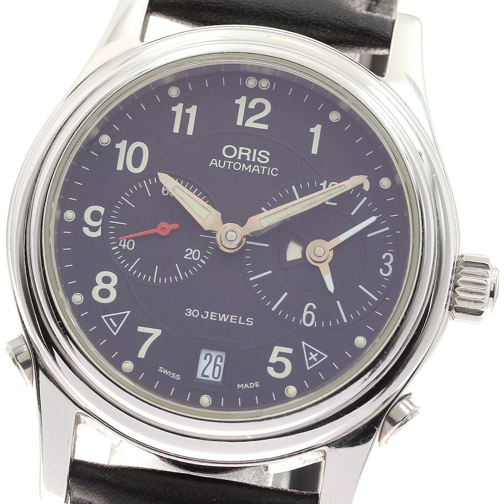 オリス ORIS 7485 クラシック ワールドタイマー デイト GMT 自動巻き メンズ _932825