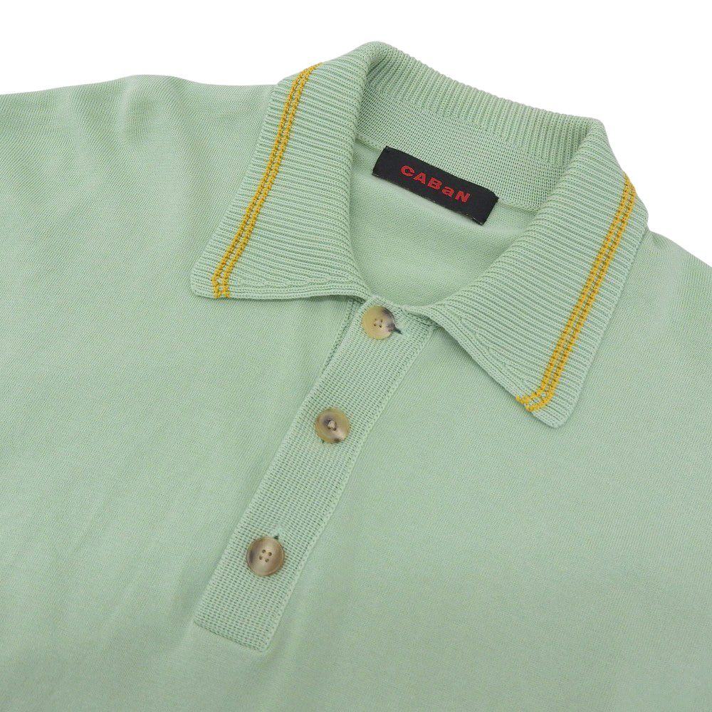 美品 24SS CABaN キャバン 長袖 コットン ニットポロシャツ 59-02-14