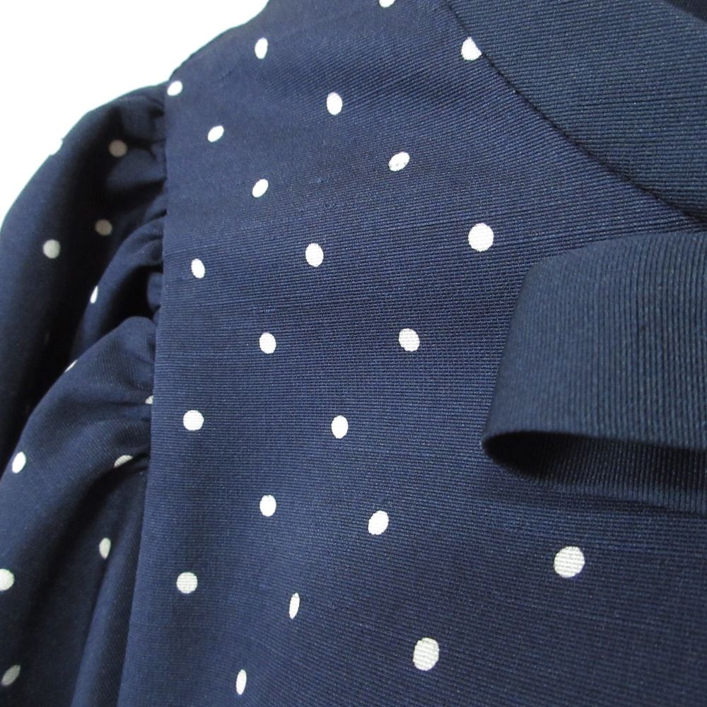 未使用 24AW yori ヨリ ドットサイドギャザーブラウス シャツ 38サイズ