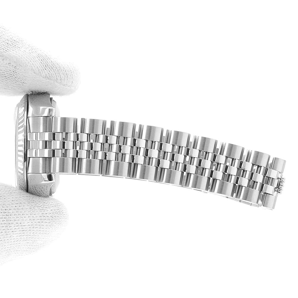 ロレックス デイトジャスト 179174NR ホワイトシェル 5列 ジュビリーブレス M番 レディース 中古 腕時計 ROLEX - ロレックス デイトジャスト 179174NR ホワイトシェル 5列