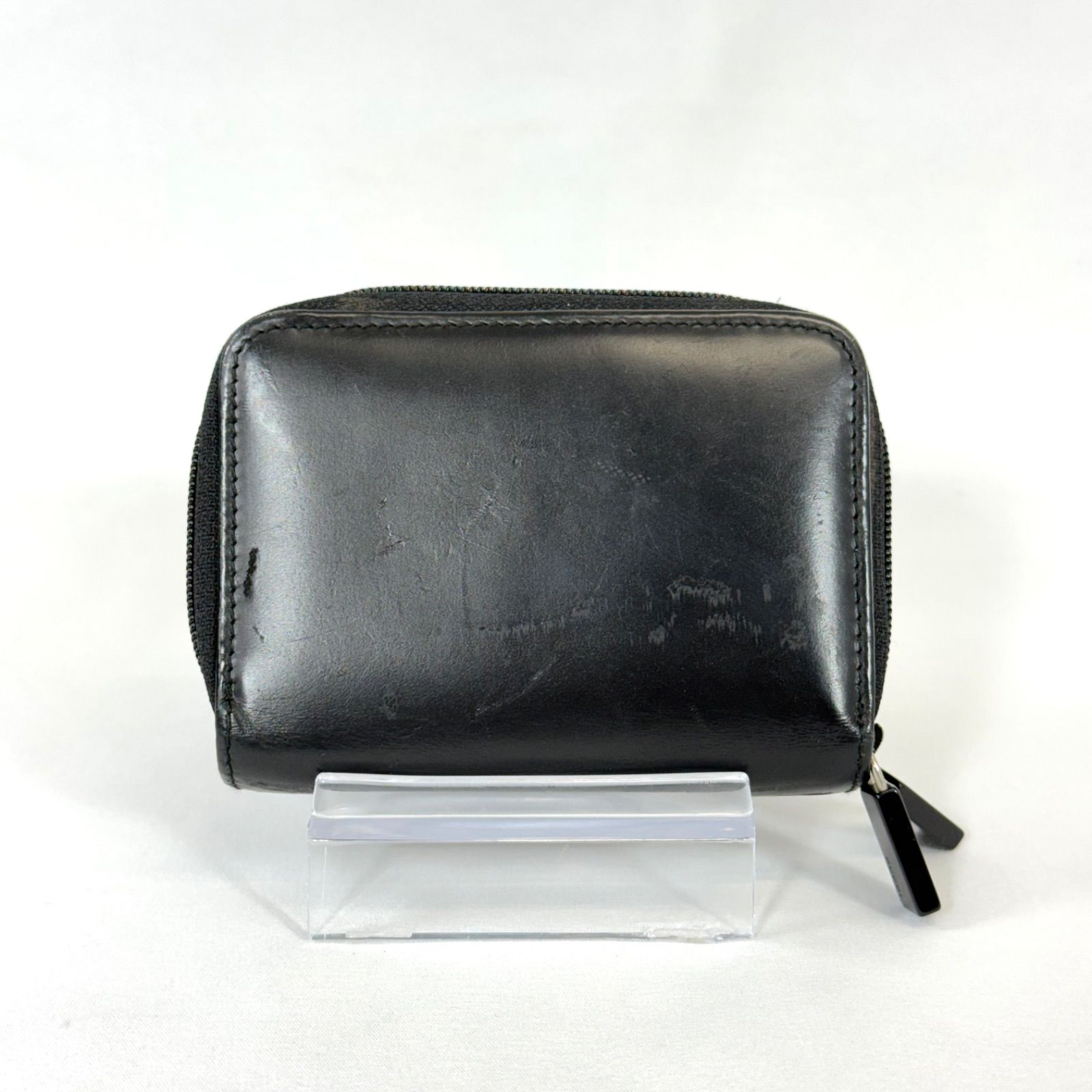 希少】 Gucci グッチ レザー Gロゴ コンパクト ラウンドジップ