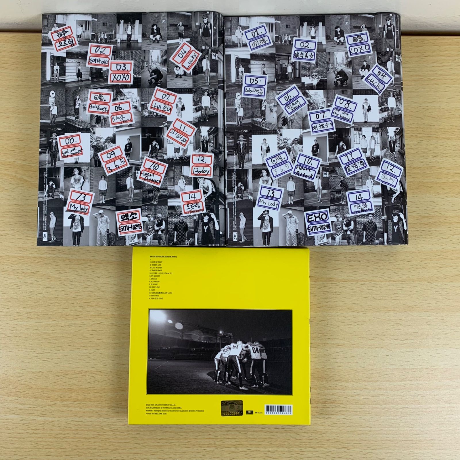 韓流】EXO アルバム 3冊セット XOXO Kiss&Hug LOVE ME RIGHT リ 
