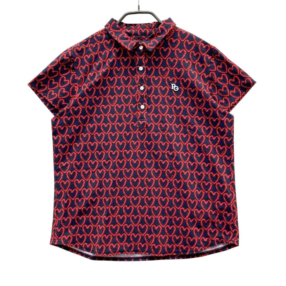サイズ：2 PEARLY GATES パーリーゲイツ 半袖ポロシャツ ハート柄