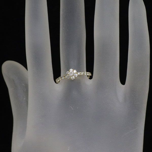 K18YG ダイヤモンド リング 0.35ct フラワー 【公式通販】