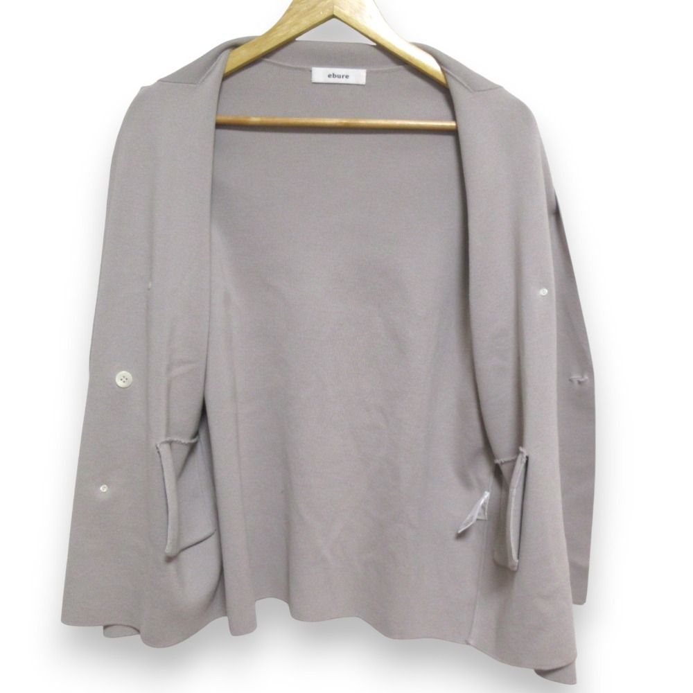 美品 22SS ebure エブール コットンシルク ダブルブレスト ニット