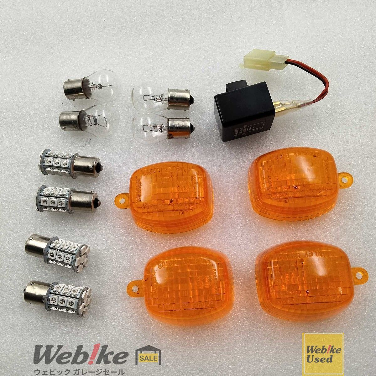 カワサキ純正中古パーツ ZX-12R ウインカーレンズ 4個セット 23048