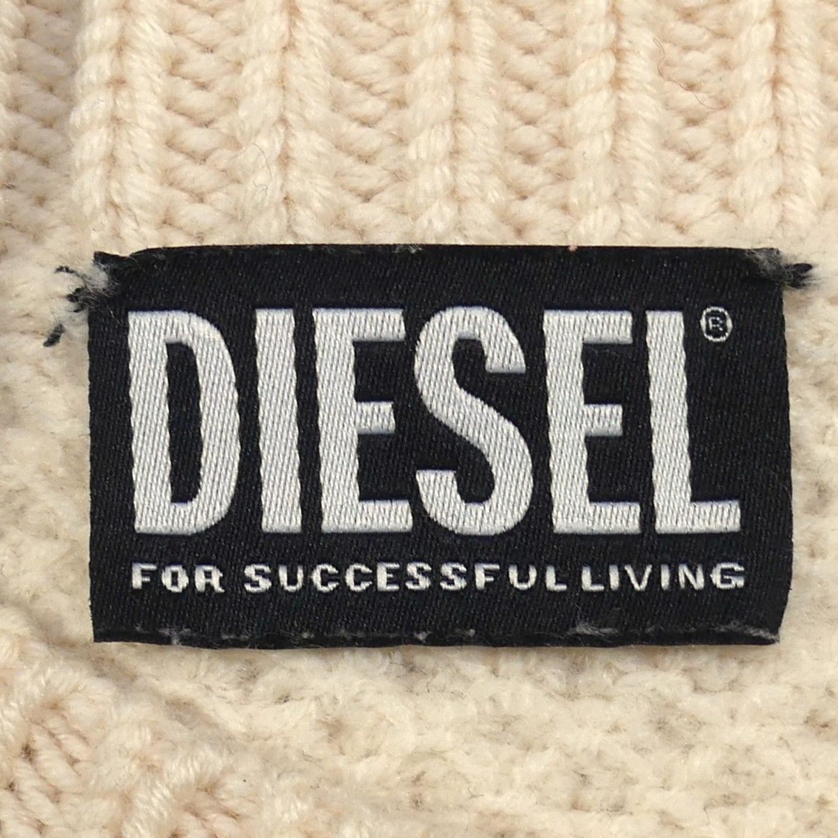 DIESEL ディーゼル セーター S ニット パネル切替ニット 白 ベージュ 