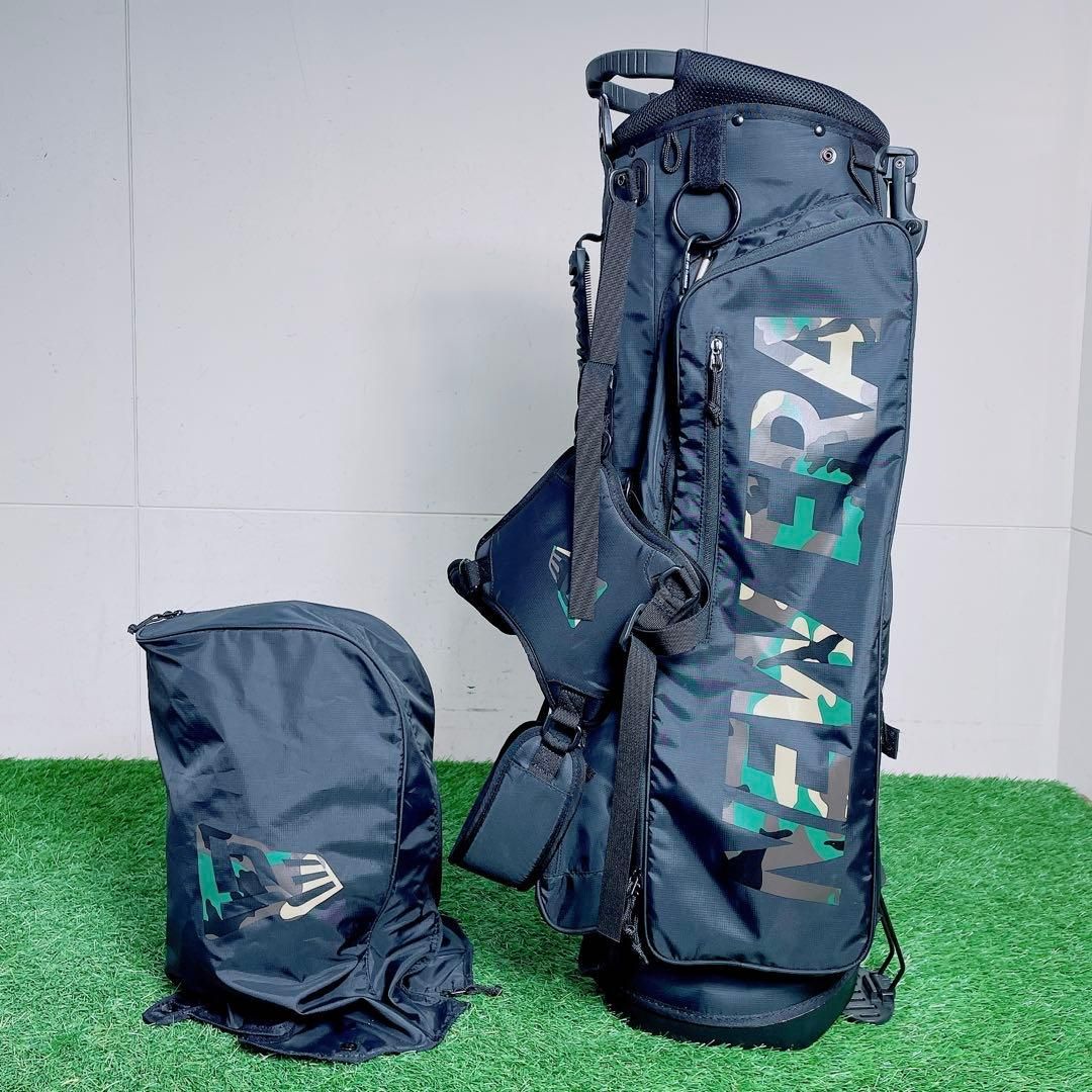  ゴルフ キャディバッグ ニューエラ NEW ERA スタンド式 9型 ５分割 A2677 ウォームアップウェア ゴルフバッグ キャディバッグ ゴルフ