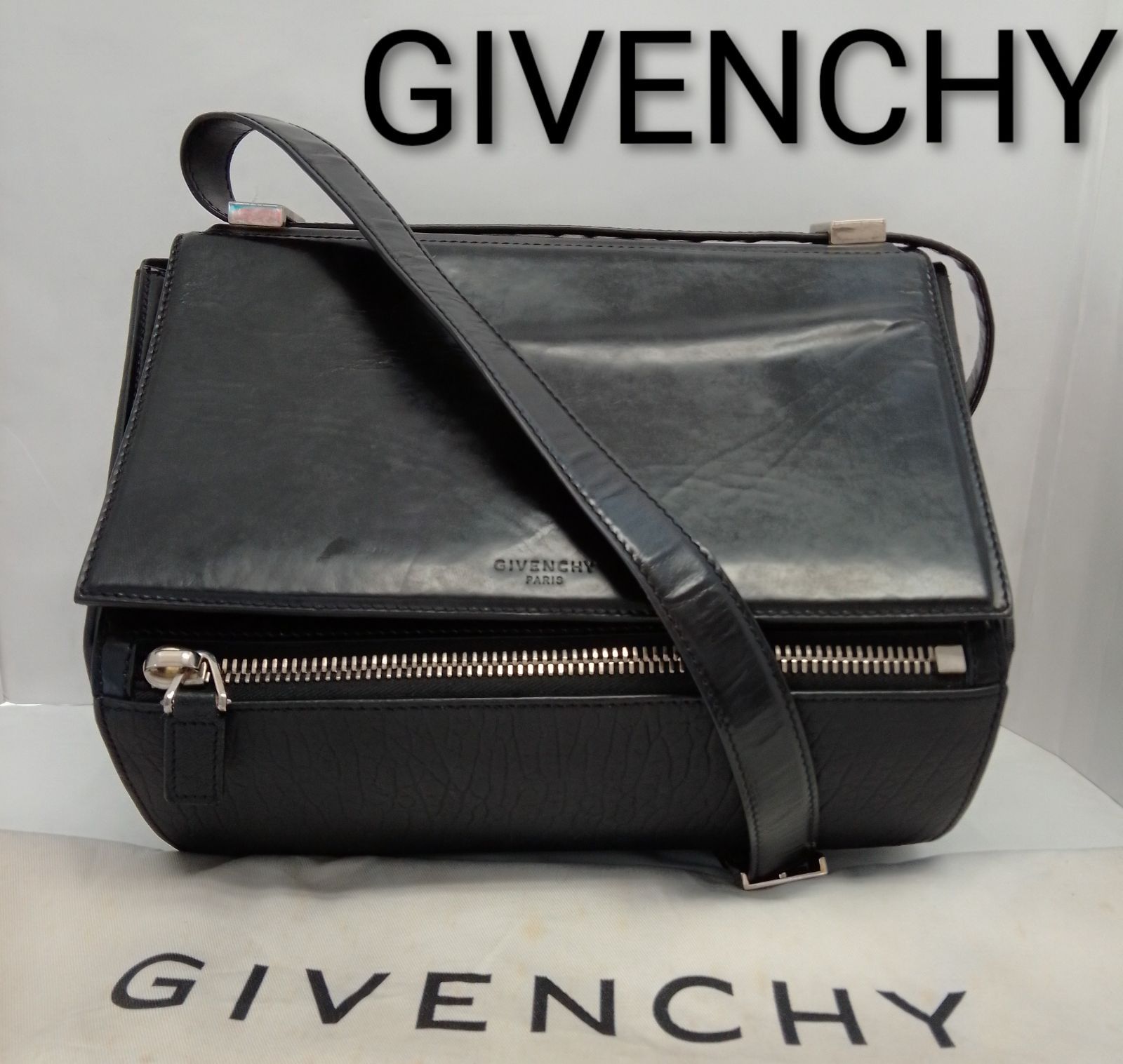 AQY21 ジバンシー 極美品 パンドラボックス ショルダーバッグ シルバー 