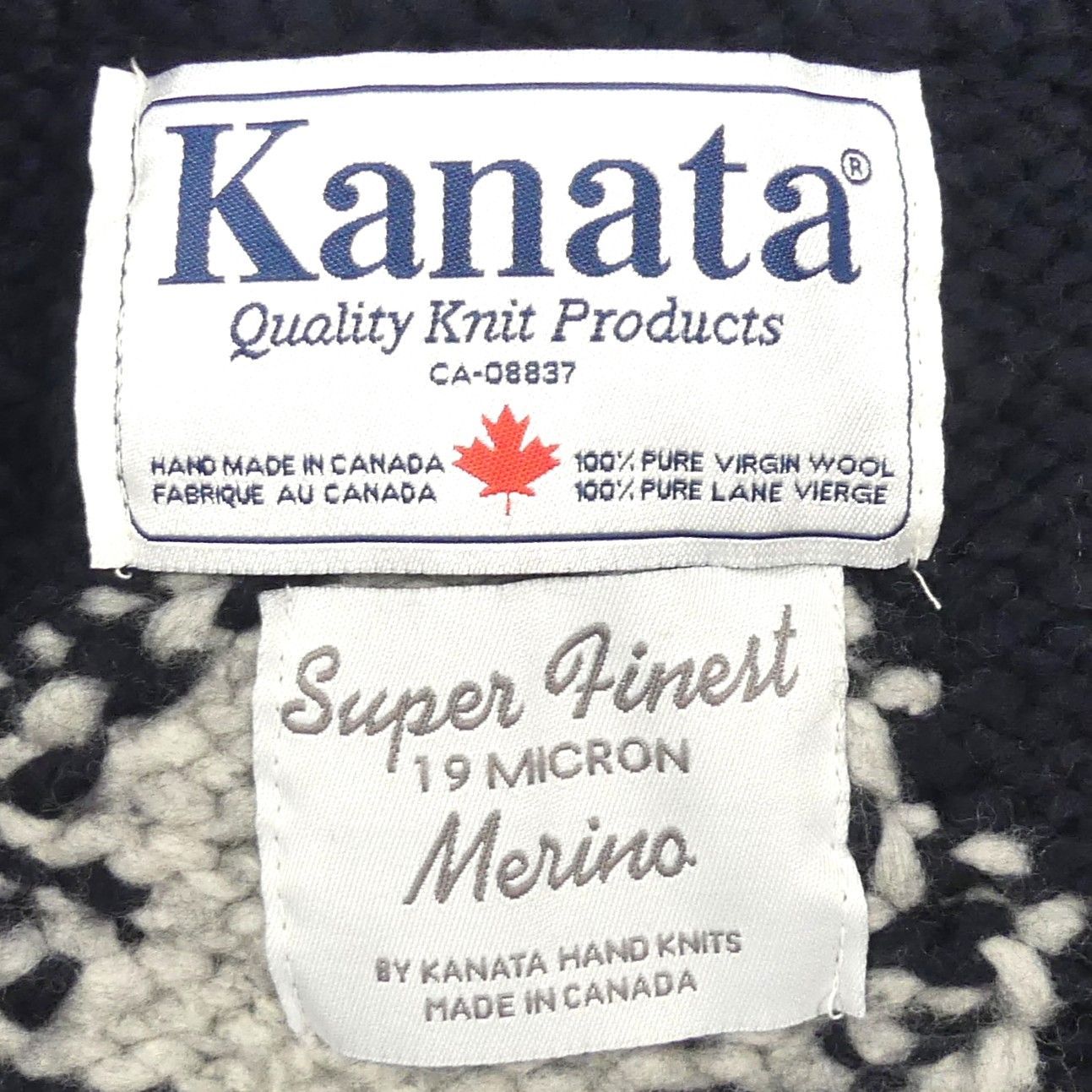 カウチンセーター kanata ベスト ニット L カナダ製 カナタ ウール
