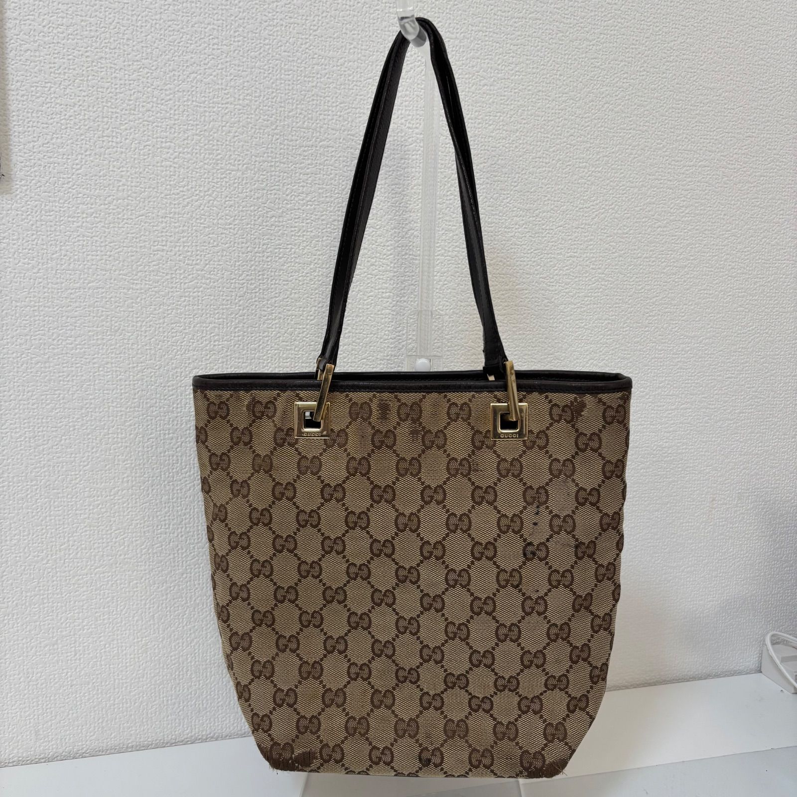 ☆ GUCCI グッチ GGキャンバス トートバッグ ハンドバッグ ブラウン系