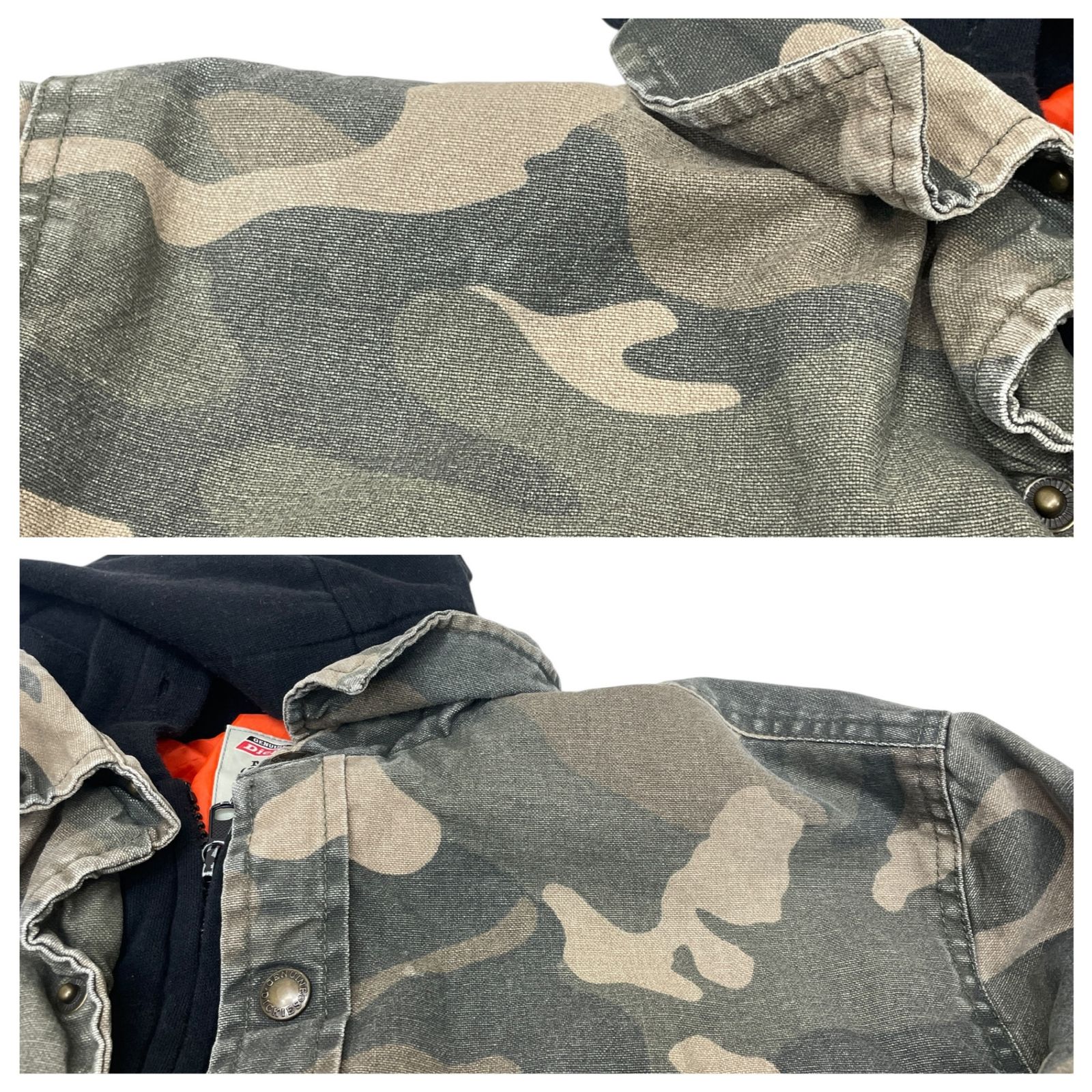 DICKIES (ディッキーズ) フード付きワークジャケット 迷彩柄 裏地 