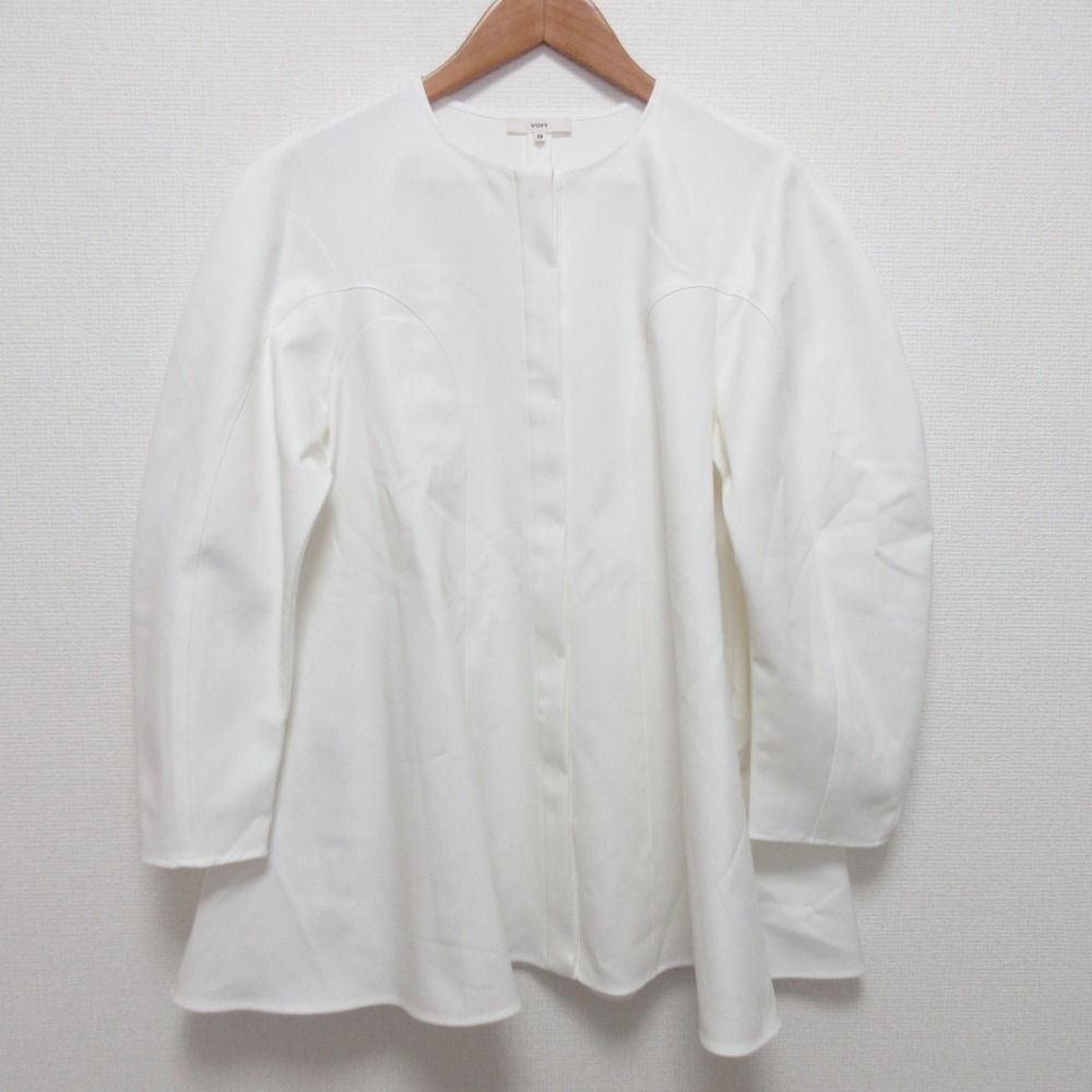 美品 25SS yori ヨリ 高密度ストレッチフレアブラウス YR21-25008SP-2 