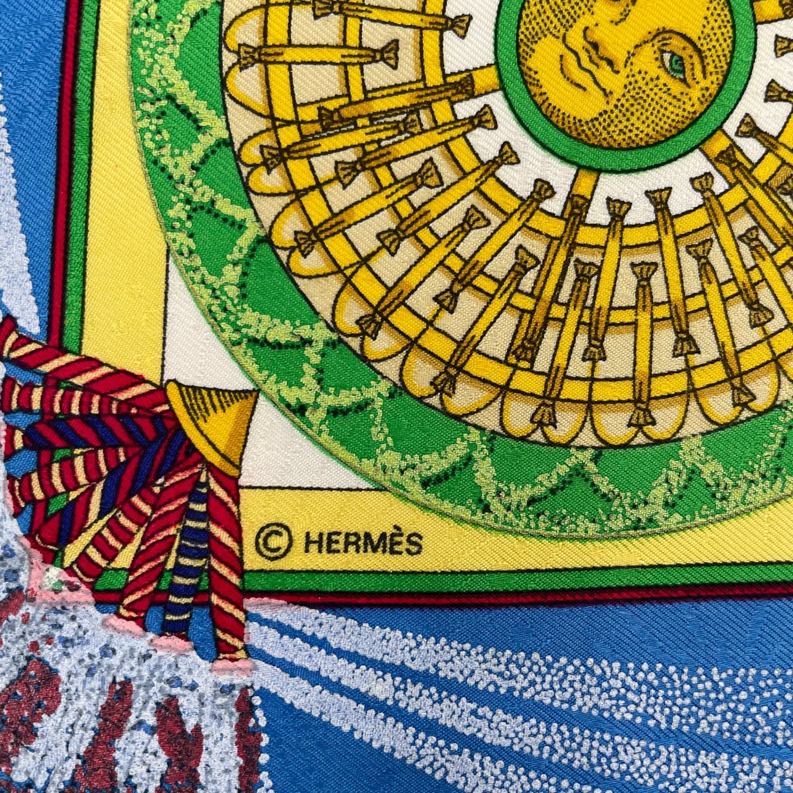 HERMES エルメス カレ90 FEUX D'ARTIFICE 技巧の火 スカーフ ブランド