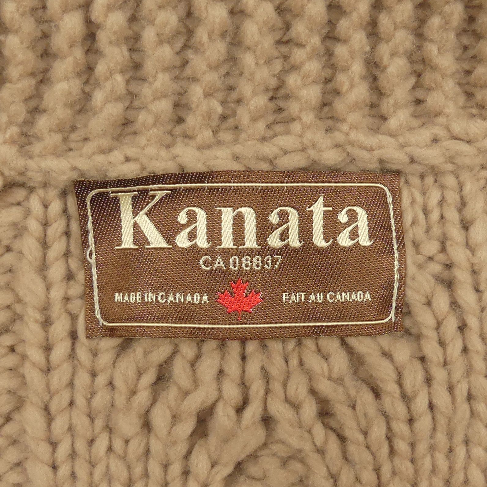 カウチンセーター kanata ニット L カナダ製 カナタ ウール ハンド 