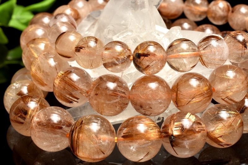 人気◇板状金針 タイガータイチンルチルクォーツ 12-12.5mm