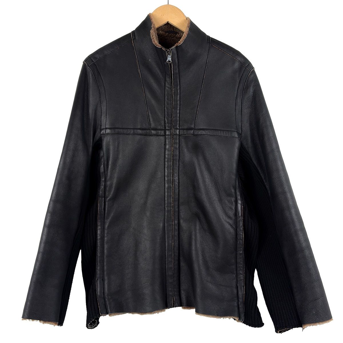 HUGO BOSS】ヒューゴボス ラムレザー ジャケット ブラック 黒 メンズ