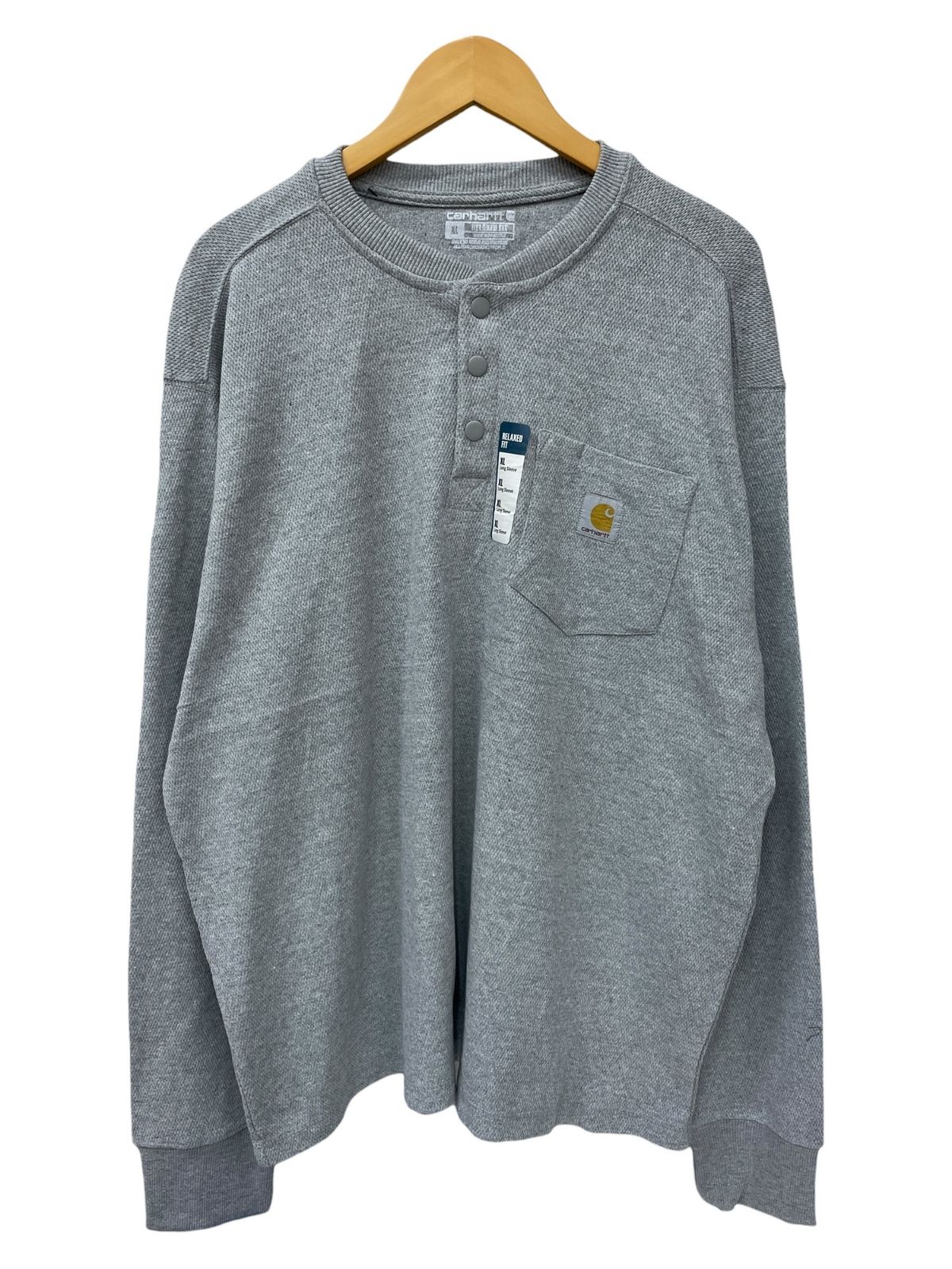 Carhartt (カーハート) ヘンリーネック ポケット サーマルカットソー 