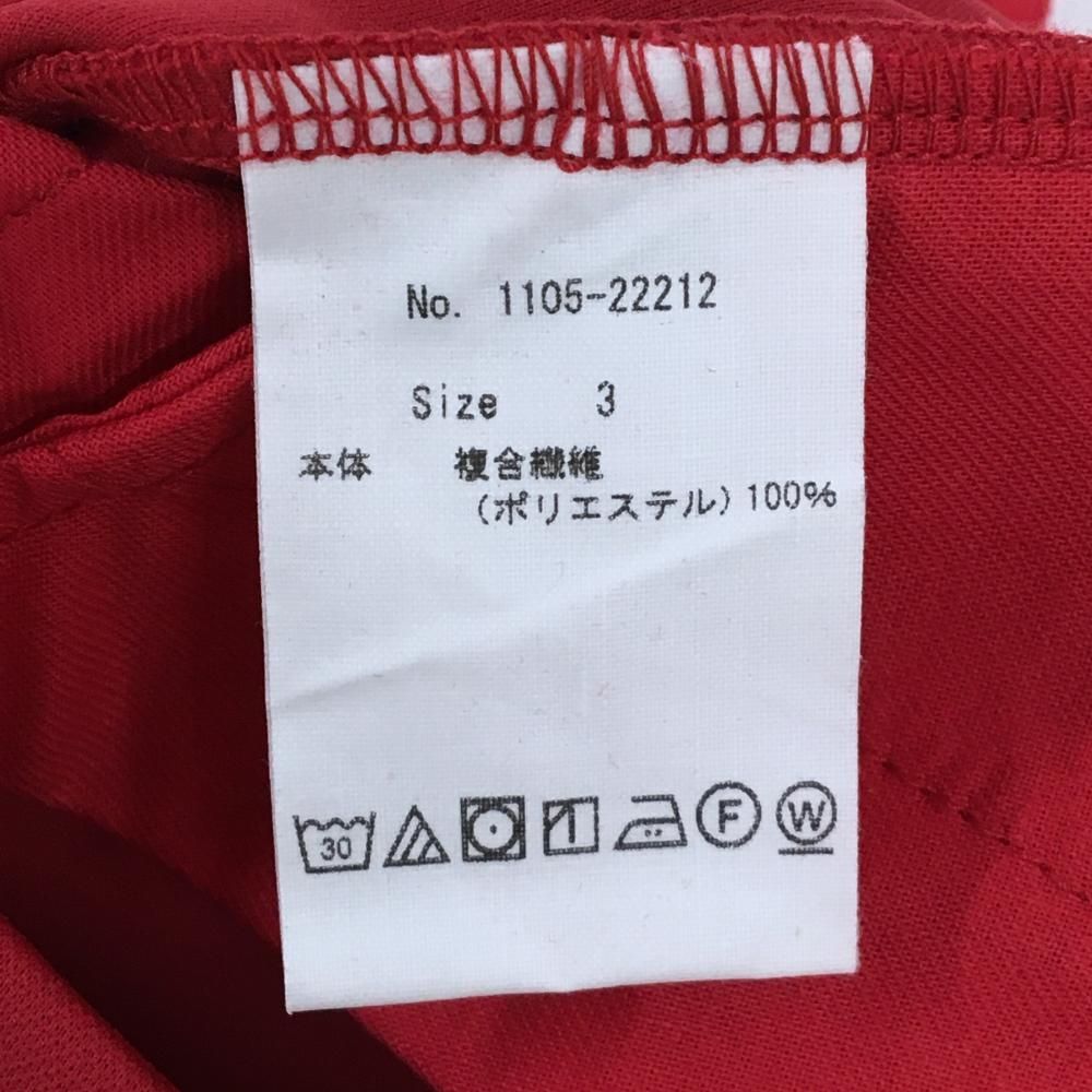 新品】CPG パンツ レッド ロゴワッペン ストレッチ レディース 3(L