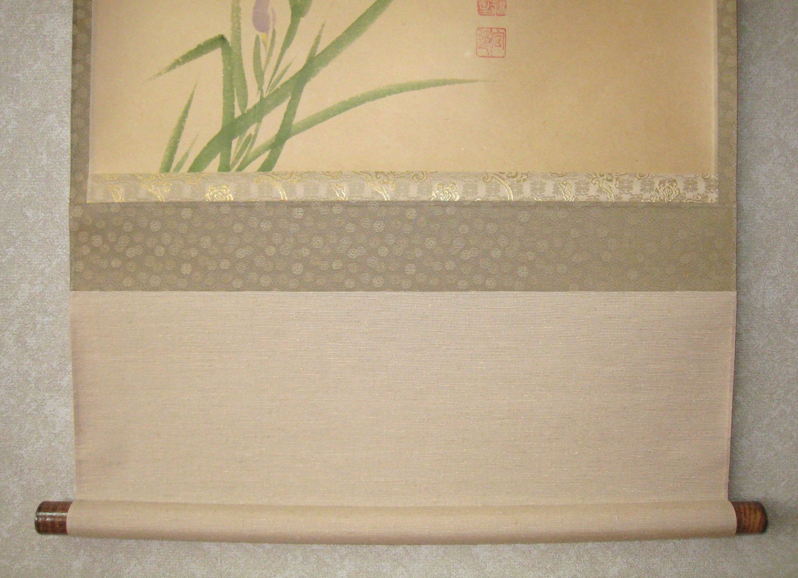 真筆】茶掛け 茶掛 菖蒲画賛 薫風自南来◇大徳寺派 多福山 瑞泉寺 前