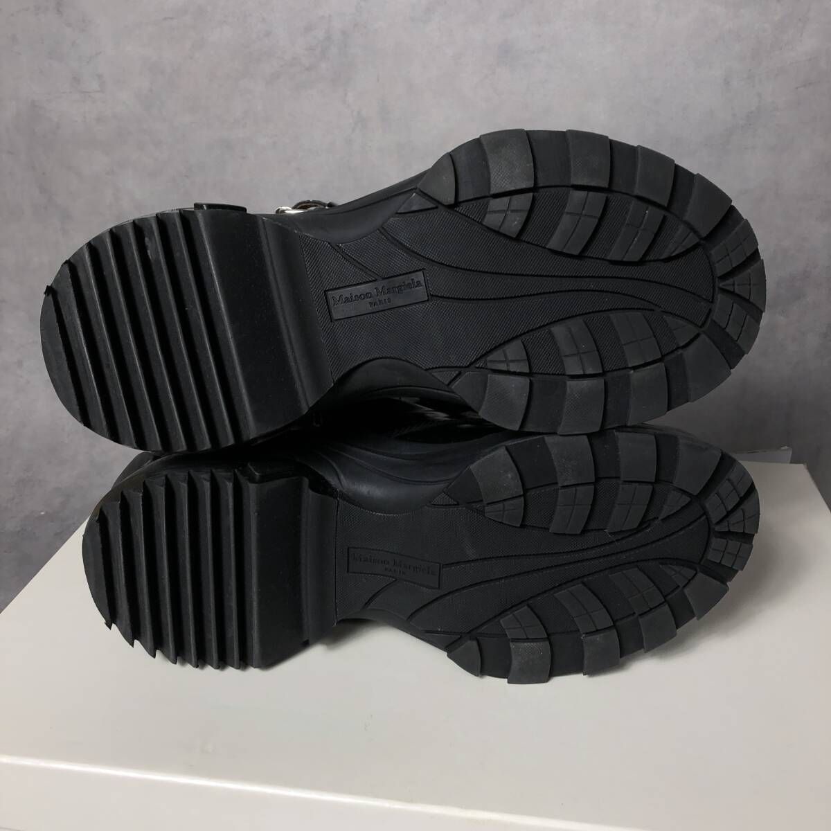 PQ132◇Maison Margiela : レンジャーブーツ◇42◇黒 コンバットブーツ