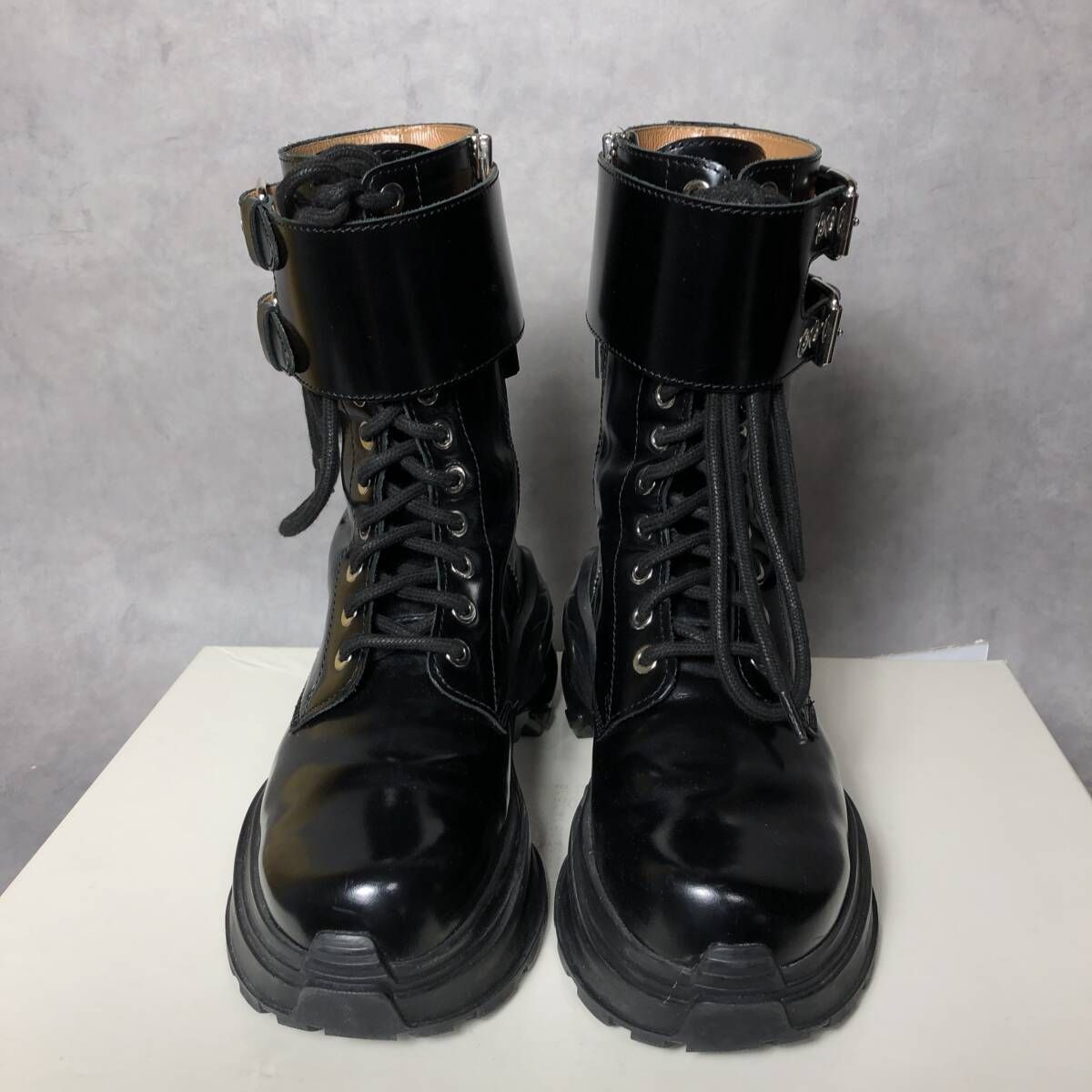 PQ132◇Maison Margiela : レンジャーブーツ◇42◇黒 コンバットブーツ