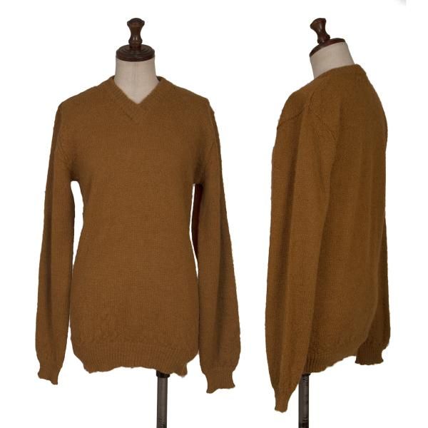 ＊コムデギャルソン＊アルパカニット＊Vネックセーター＊ コムデギャルソンCOMME des GARCONS アルパカVネックニットセーター 茶