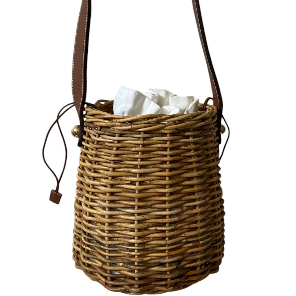 美品 Manimaris マニマリス ショルダー かごバッグ ナチュラル