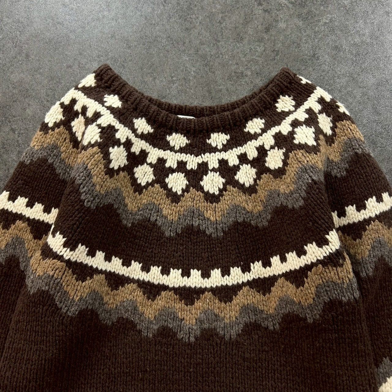 17AW 6 BEAUTY&YOUTH UNITED ARROWS NORDIC KNIT PULLOVER ロク