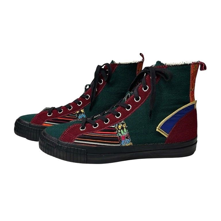 Yohji Yamamoto Pour Homme 95AW 鹿鳴館スニーカー Yohji Yamamoto Pour Homme 95AW 鹿鳴館パッチワークハイカット