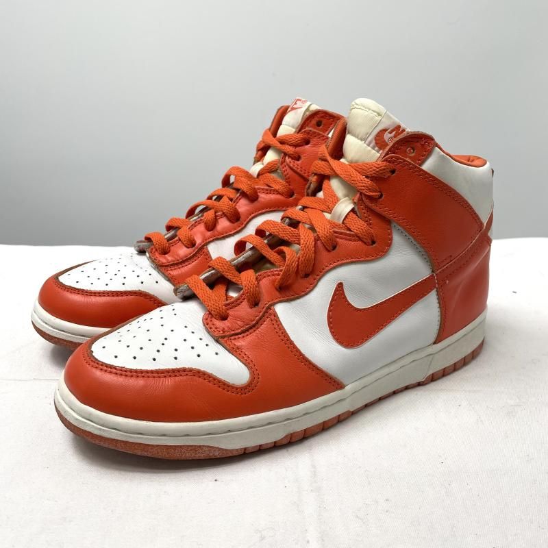 【中古】NIKE DUNK 98年製 ハイカットスニーカー サイズ27cm 630335-811 オレンジ ホワイト スニーカー ナイキ ダンク[17][240017754418] 中古】NIKE DUNK 98年製 ハイカットスニーカー サイズ27cm 630335-811